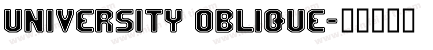 University Oblique字体转换